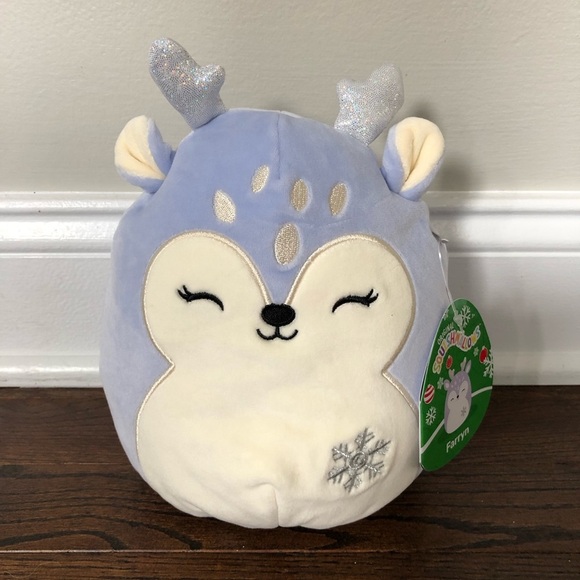 Squishmallows Other - *NWT* Squishmallows Holiday 8” Farryn the Purple Sparkly Silver Reindeer/Deer